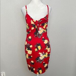 Rue 21 Red Floral Mini Dress Size Small